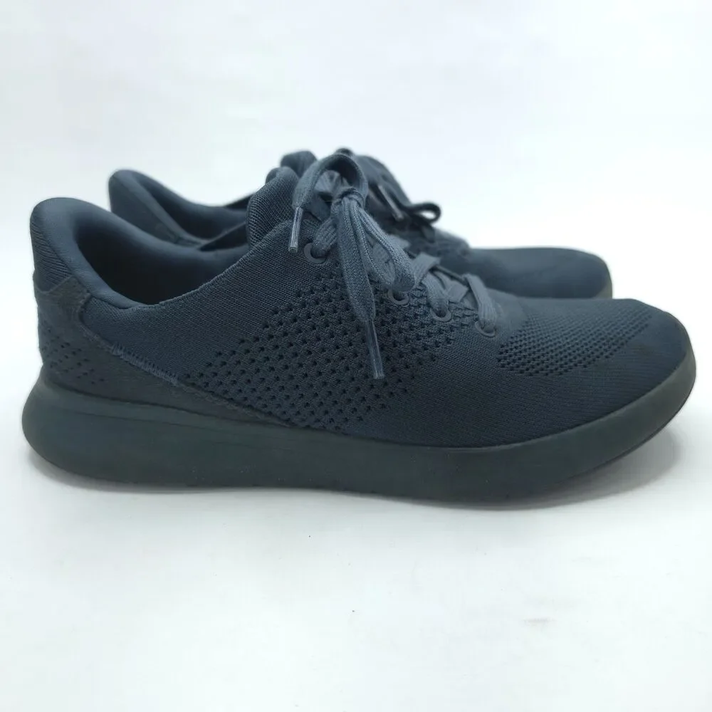 Kizik Lima Shoes Blue Knit Slip On Hands Free Sneakers Mens Size 7.5 Wide